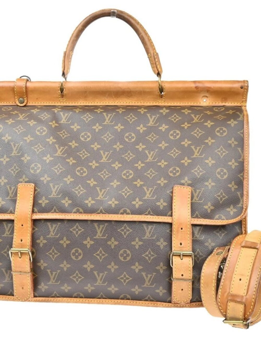 LOUIS VUITTON Sac Kleber 2way Hand Bag Monogram Leather Brown M58122 30MA642